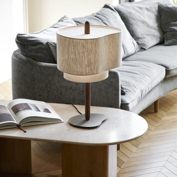 Lampe à poser MarketSet Pebble 1xE27 H60cm,crème