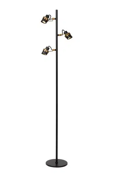 Lampadaire Lucide Tundran 3xGU10 H150cm,noir