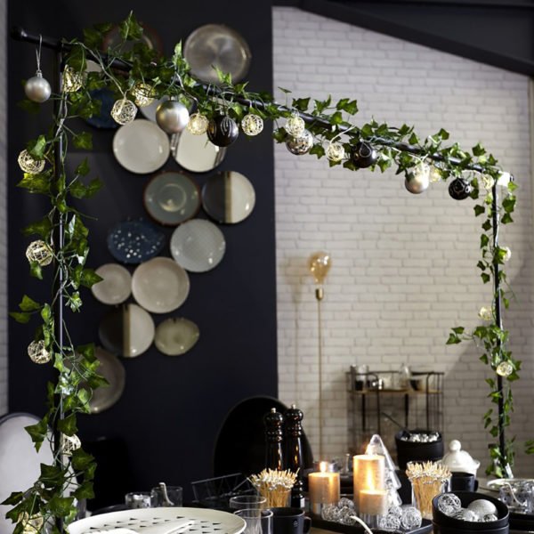 Barre Déco de Table Ajustable Noir