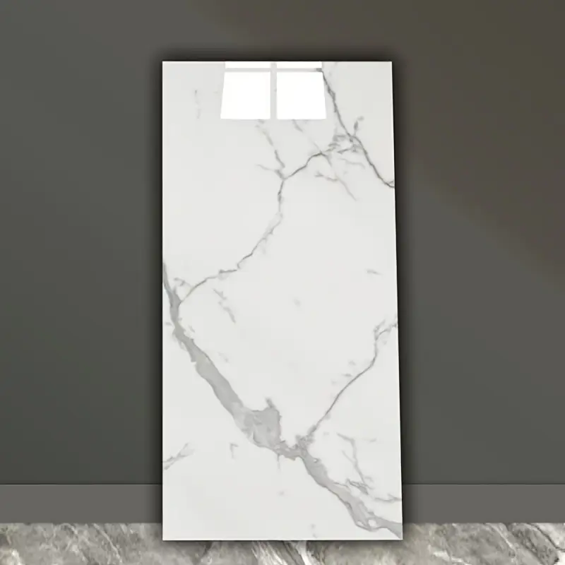 Plaque murale PVC HC8881-3 122x280cm,marbre ceramic blanc