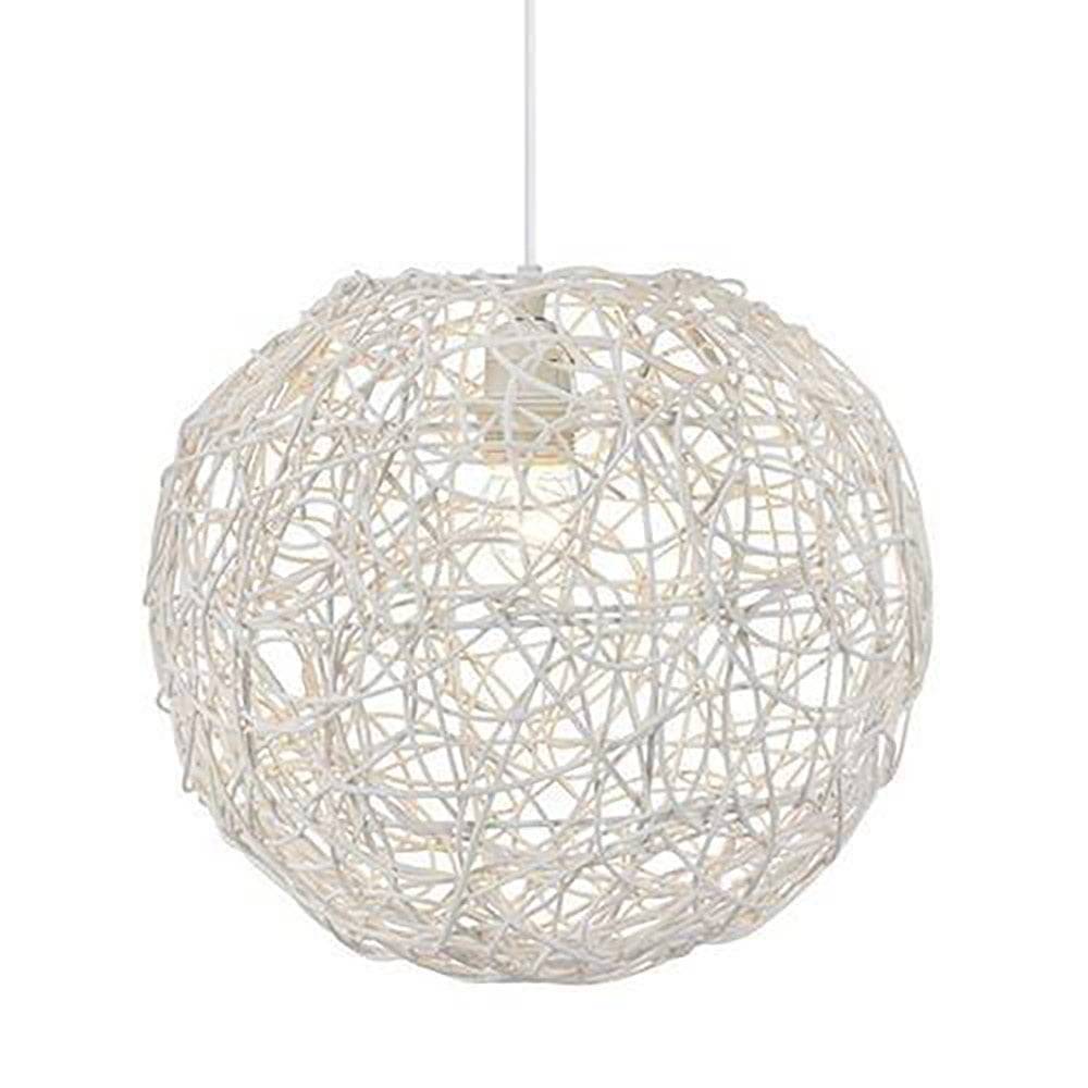 Suspension MURIA Blanche en Rotin