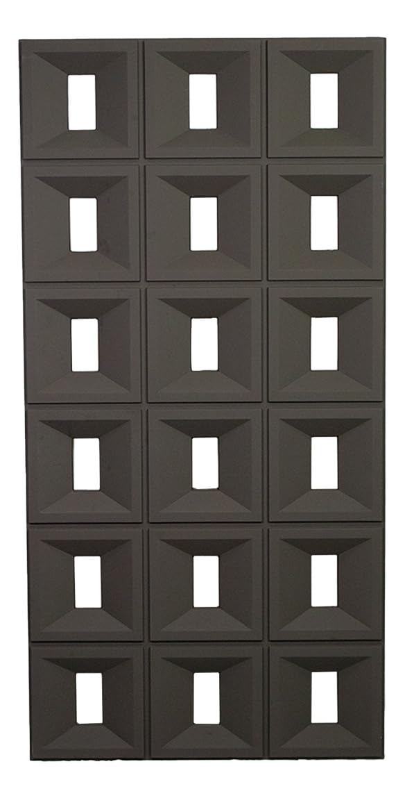 Plaque murale 3D PU-06-2 120x60cm,gris foncé