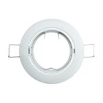Support de spot ori. rond Novolight perç 68 diam 90, blanc