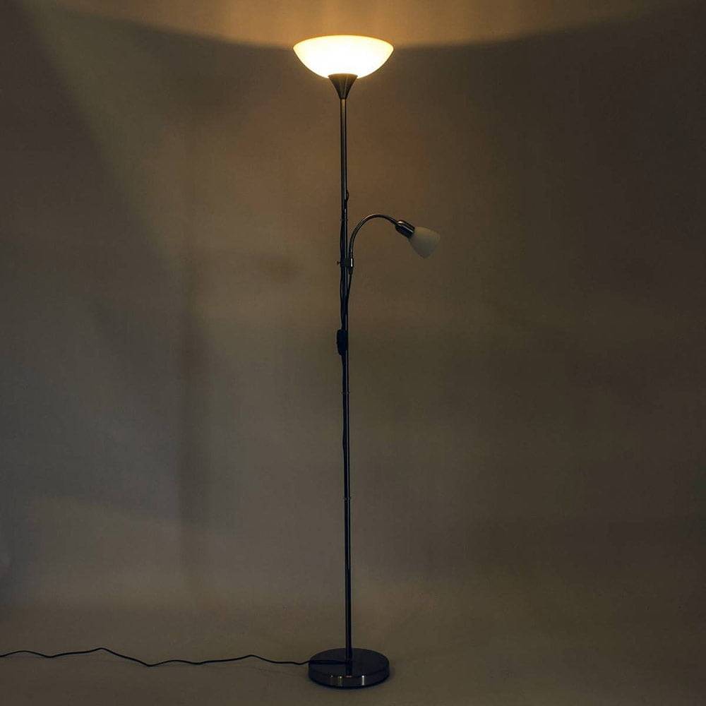 Lampadaire UP2 Argenté en Métal et Plastique