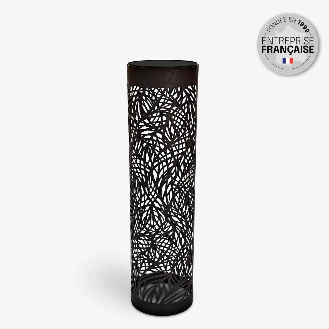 Borne solaire ronde 150lm (3000k) IP65,noir