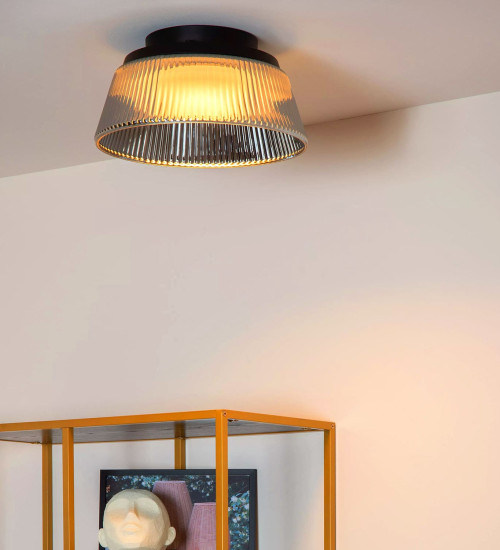 Plafonnier Lucide dim Vixi 17.6w (2900k) 35cm,fumé