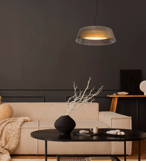 Suspension Lucide dim Vixi 22.6w (2900k) 45cm,fumé