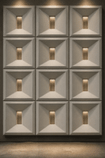 Plaque murale 3D PU-06-4 120x60cm,gris clair