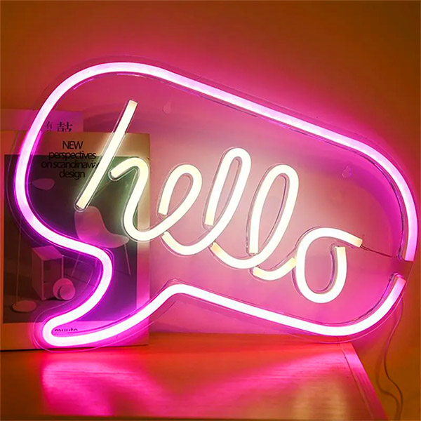 LAMPE NEON GOOD HELLO