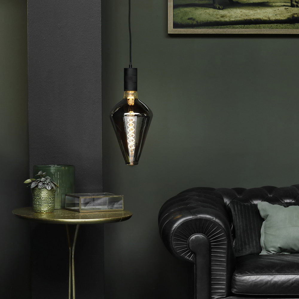 Ampoule Déco Filament LED XXL VIENA en Verre Fumé Noir