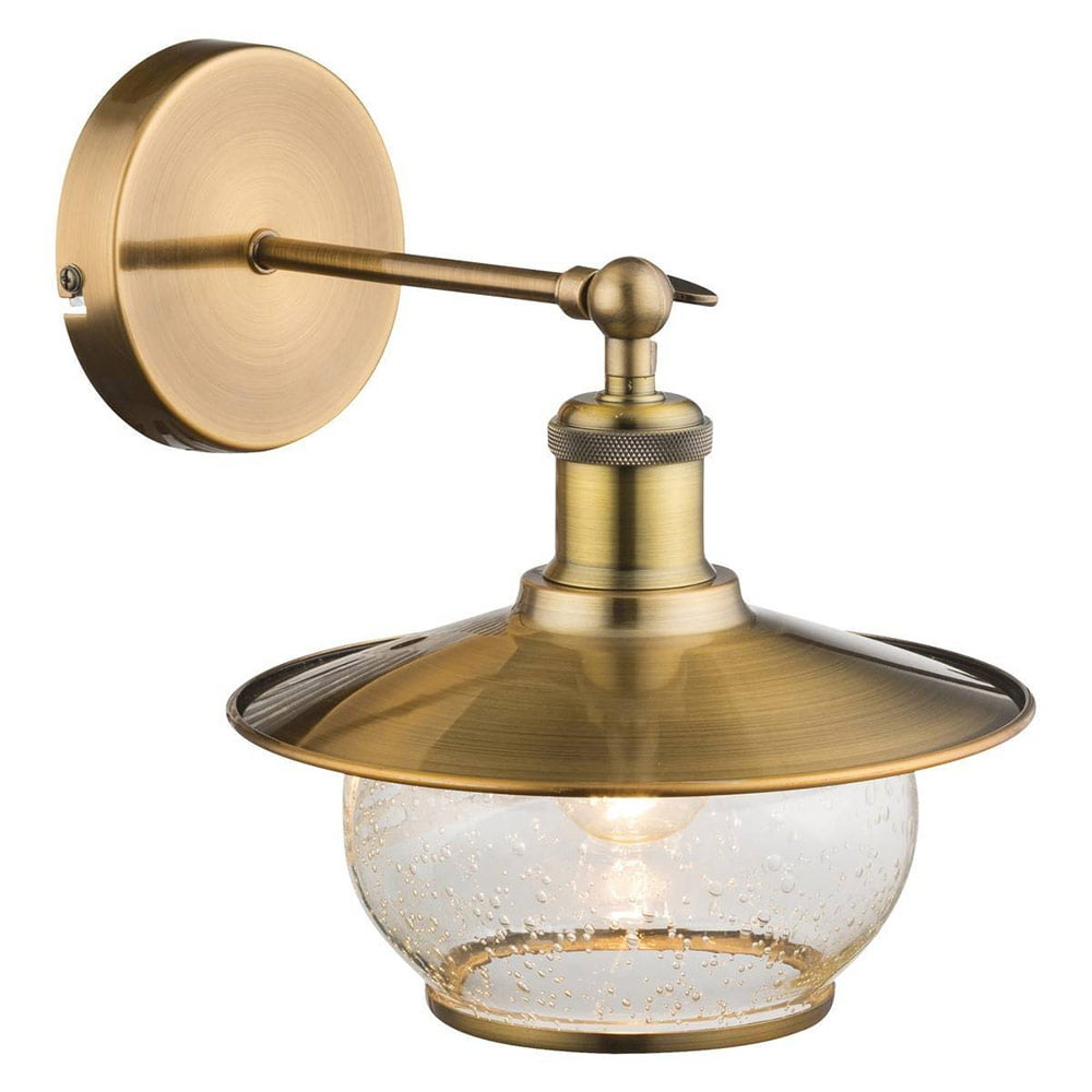 Applique Murale Industrielle ELOA Cuivrée en Métal et Verre