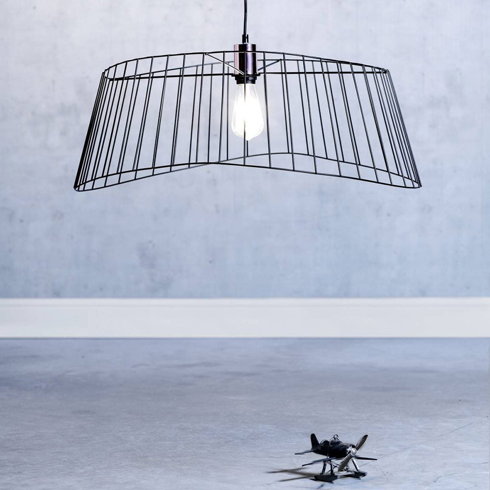 Suspension Design Filaire DETROIT Noir en Métal