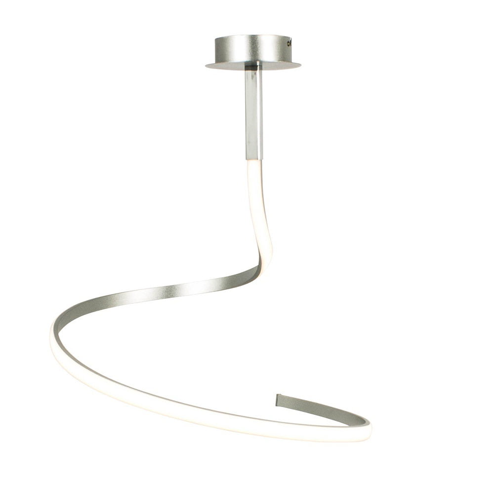 Plafonnier Design LED NUR Argenté en Métal et Acrylique