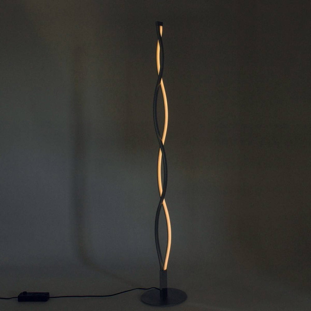 Lampadaire Design LED SAHARA en Métal Argenté