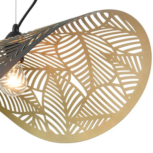 Suspension HANNI en métal noir et doré