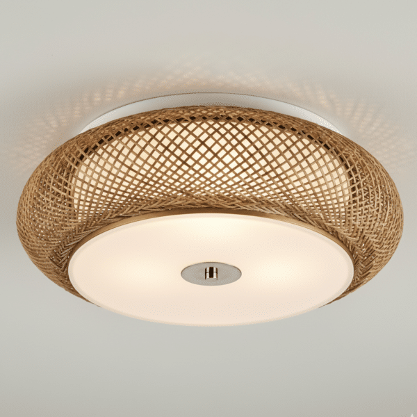 Plafonnier EOLI (D40cm) en bambou naturel