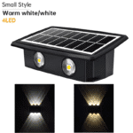 Applique solaire double éclairage 300lm (RGB) IP65,noir