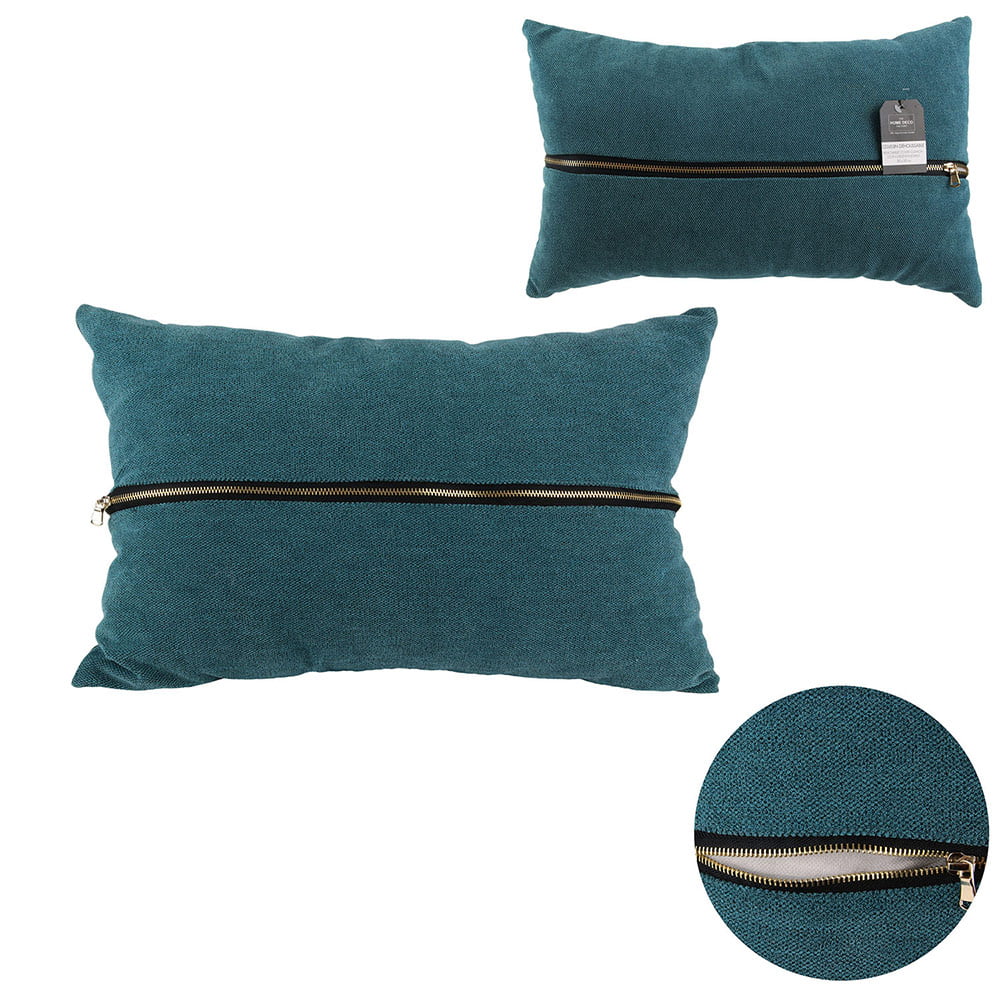 Coussin Fermeture Éclair Bleu M6