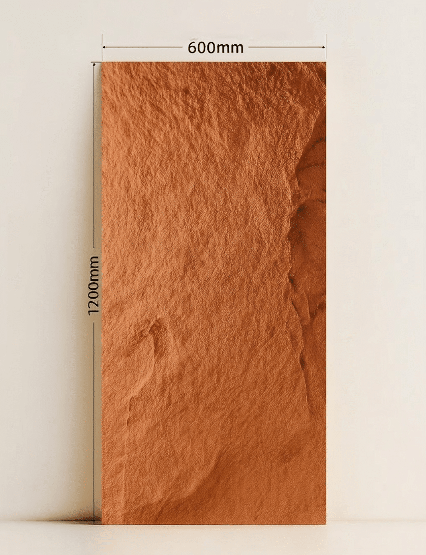 Terracotta (1) Plaque murale PU-01-1 120x60cm,pierre terracotta – Image 1