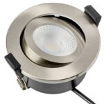 Spot led encastré orientable dimmable 8w IP65,chrome – Image 3