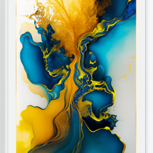 Plaque murale PVC HH24818 122x280cm,marbre bleu doré