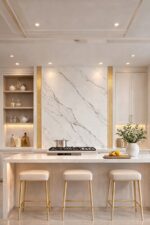 Plaque murale PVC LJ50003T 122x280cm,marbre blanc