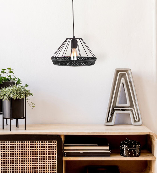 Suspension Brilliant Tory 1xE27 33cm,noir