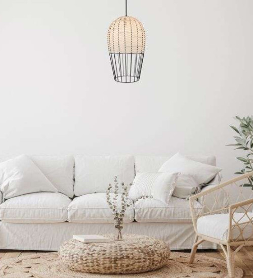 b0e49df0-71db-4123-988c-bc6b3bf4bbb3-2.jpg Suspension Sampa Joya 1xE27 25cm,noir/naturel – Image 1