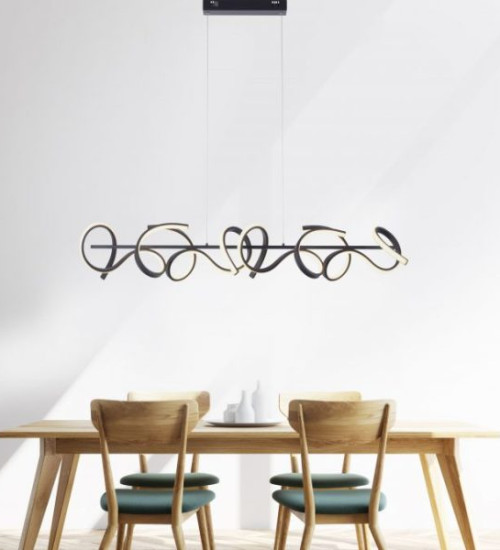 Suspension Leuchten Symply Dim Curl 10w (3000k) 99cm,noir