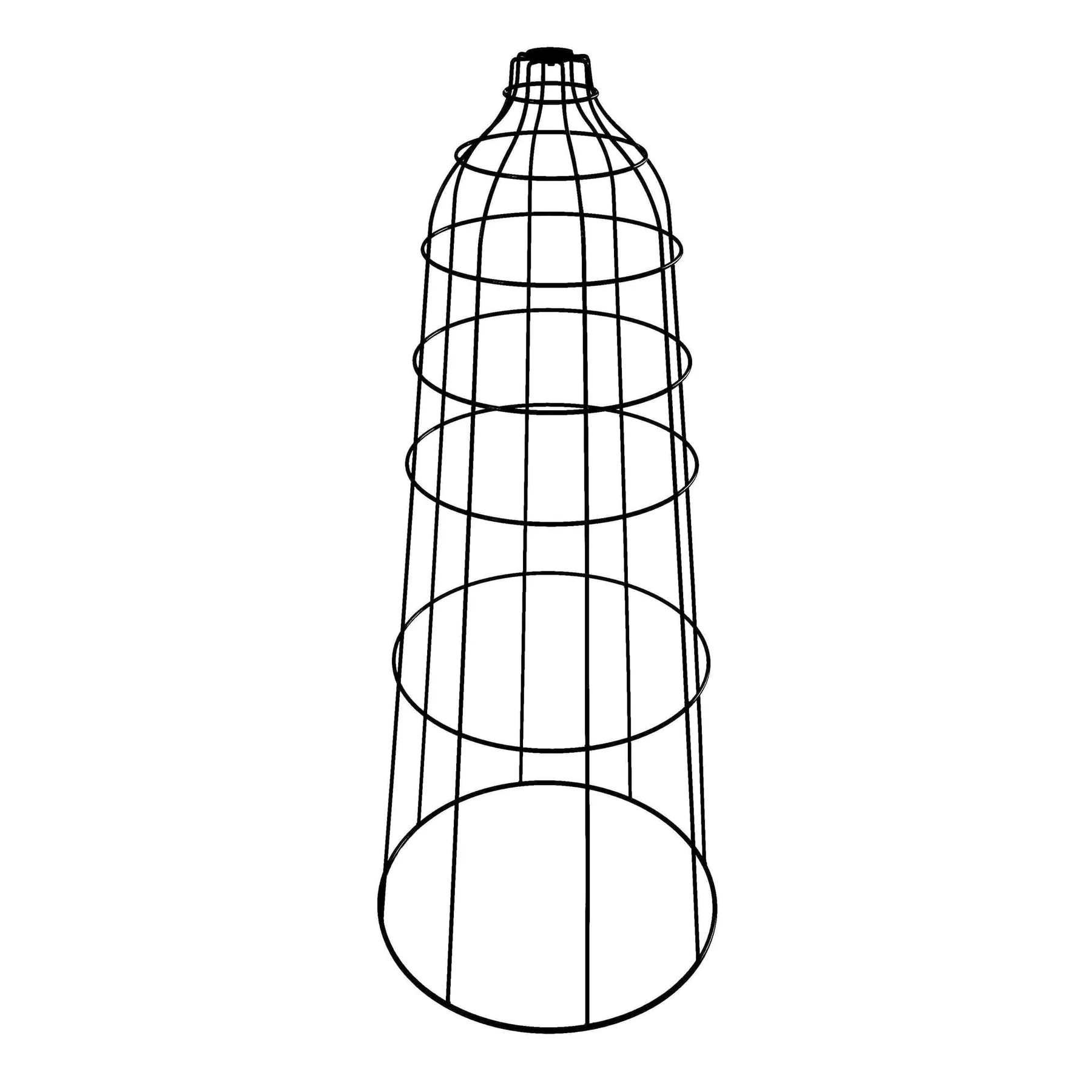 Abat-jour industriel Hoopzi Cage XXL H98cm,noir