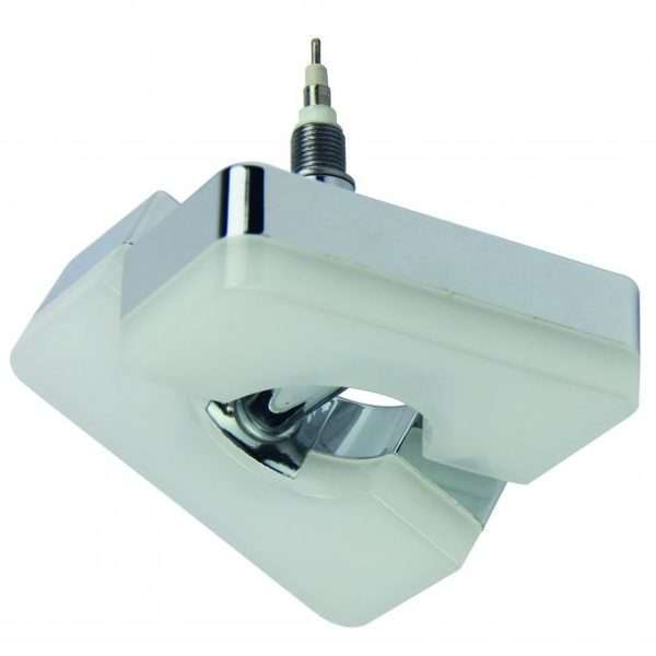 Diffuseur orientable LED carré REMIXLED (9cm)argenté/blanc en métal/PVC