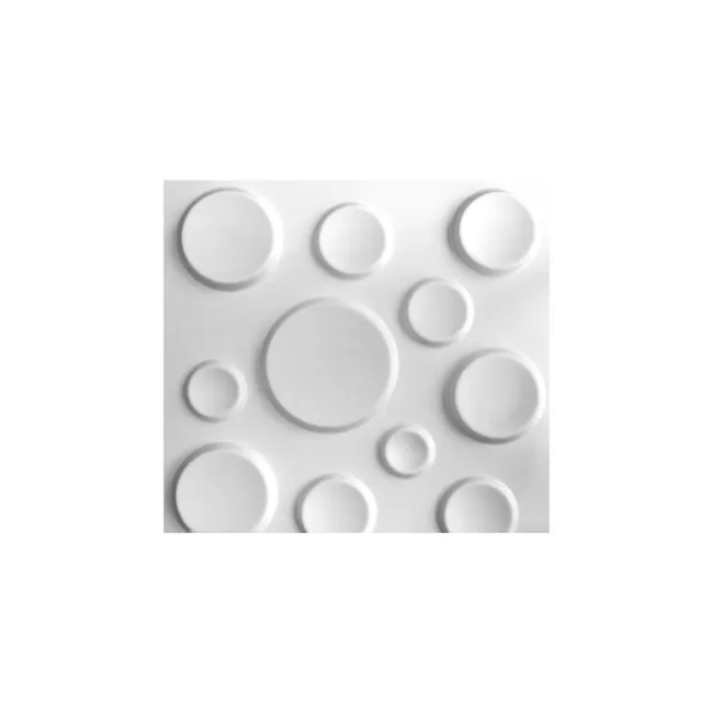 Plaque murale PVC 3D D083 50x50cm lot de 4,blanc