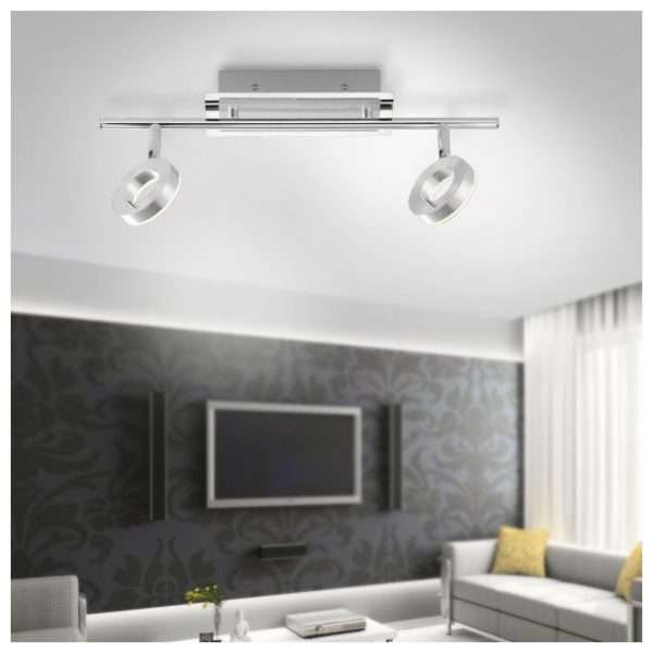 Plafonnier FLOSS en métal argenté