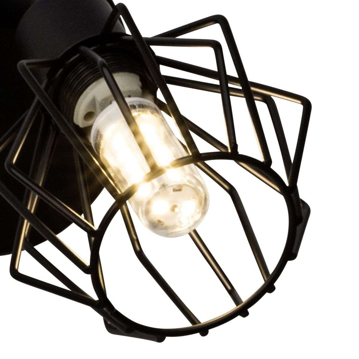 Spot Led orientable NORIS noir en métal