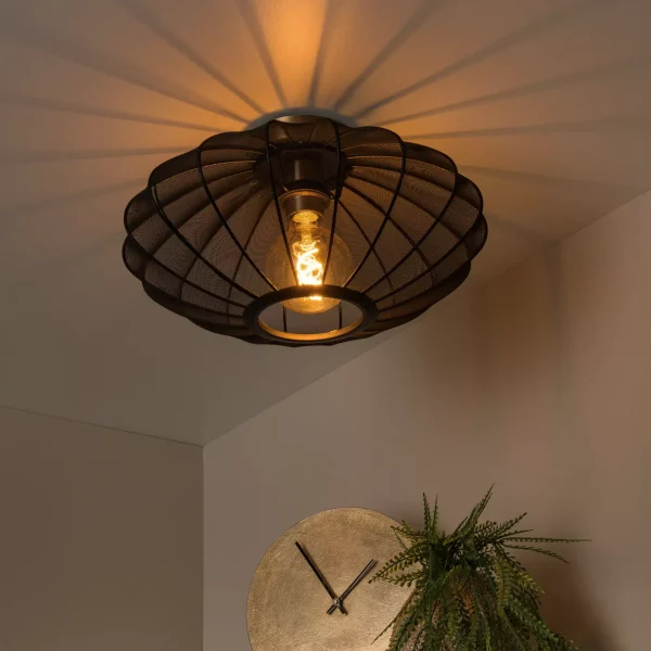 CORINA - Plafonnier - Ø 40 cm - 1xE27 - Noir