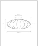 CORINA - Plafonnier - Ø 40 cm - 1xE27 - Noir – Image 2