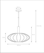 CORINA - Suspension - Ø 50 cm - 1xE27 - Noir – Image 2