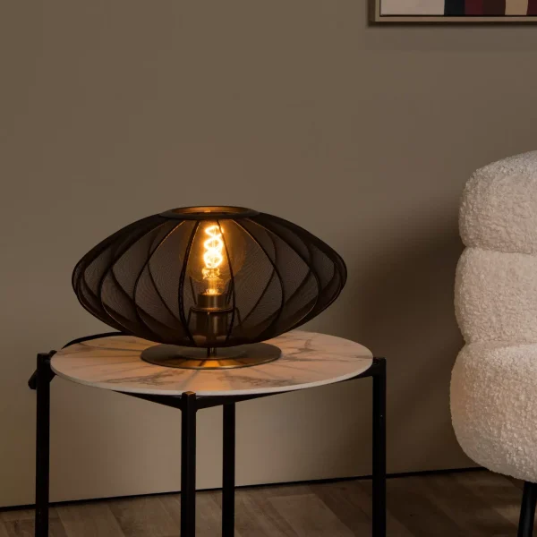 CORINA - Lampe de table - Ø 40 cm - 1xE27 - Noir