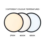 CASTOR - Plafonnier - Ø 32 cm - LED Dim. - CCT - 1x20W 2700K/6500K - Rvb - Opalin – Image 6