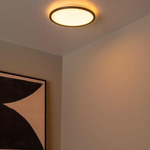 CASTOR - Plafonnier - Ø 32 cm - LED Dim. - CCT - 1x20W 2700K/6500K - Rvb - Opalin