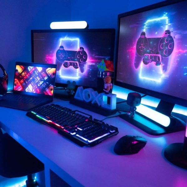 Barre lumineuse LED RVB, synchronisation musicale, filaire USB