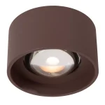 LENZ - Spot plafond Intérieur/Extérieur - Ø 11 cm - LED - 1x8W 2700K - IP54 - Rouille | Essential