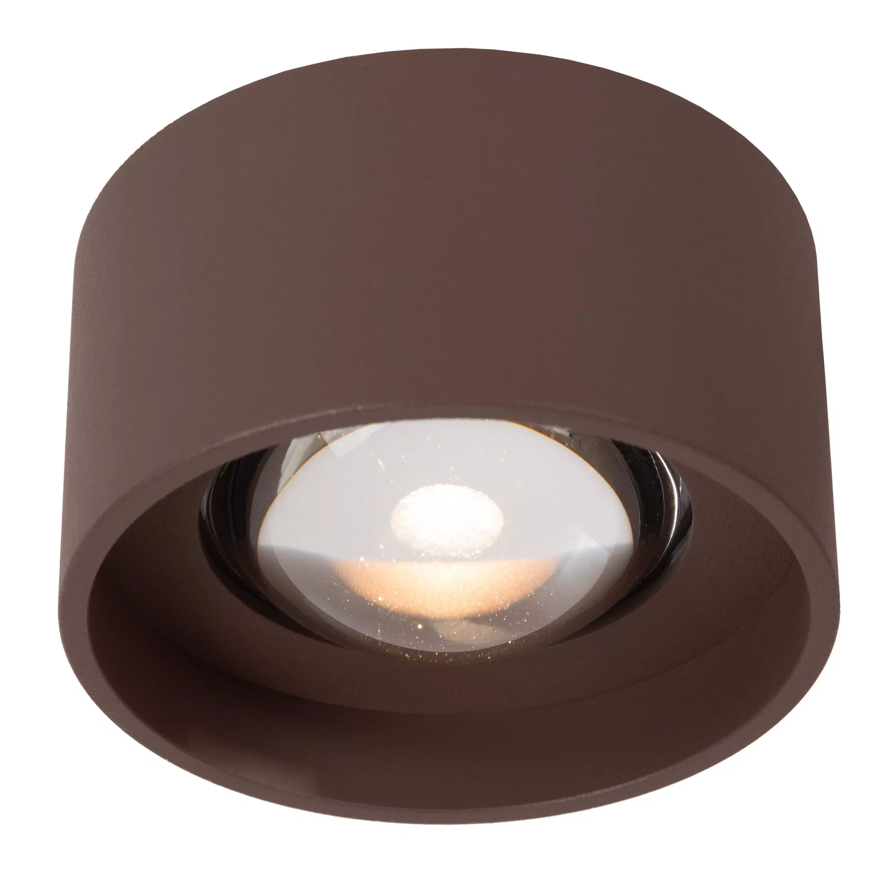 LENZ - Spot plafond Intérieur/Extérieur - Ø 11 cm - LED - 1x8W 2700K - IP54 - Rouille | Essential