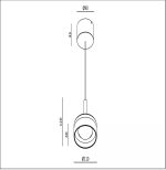 LENZ - Suspension Intérieur/Extérieur - Ø 11 cm - LED - 1x8W 2700K - IP54 - Rouille | Essential – Image 3