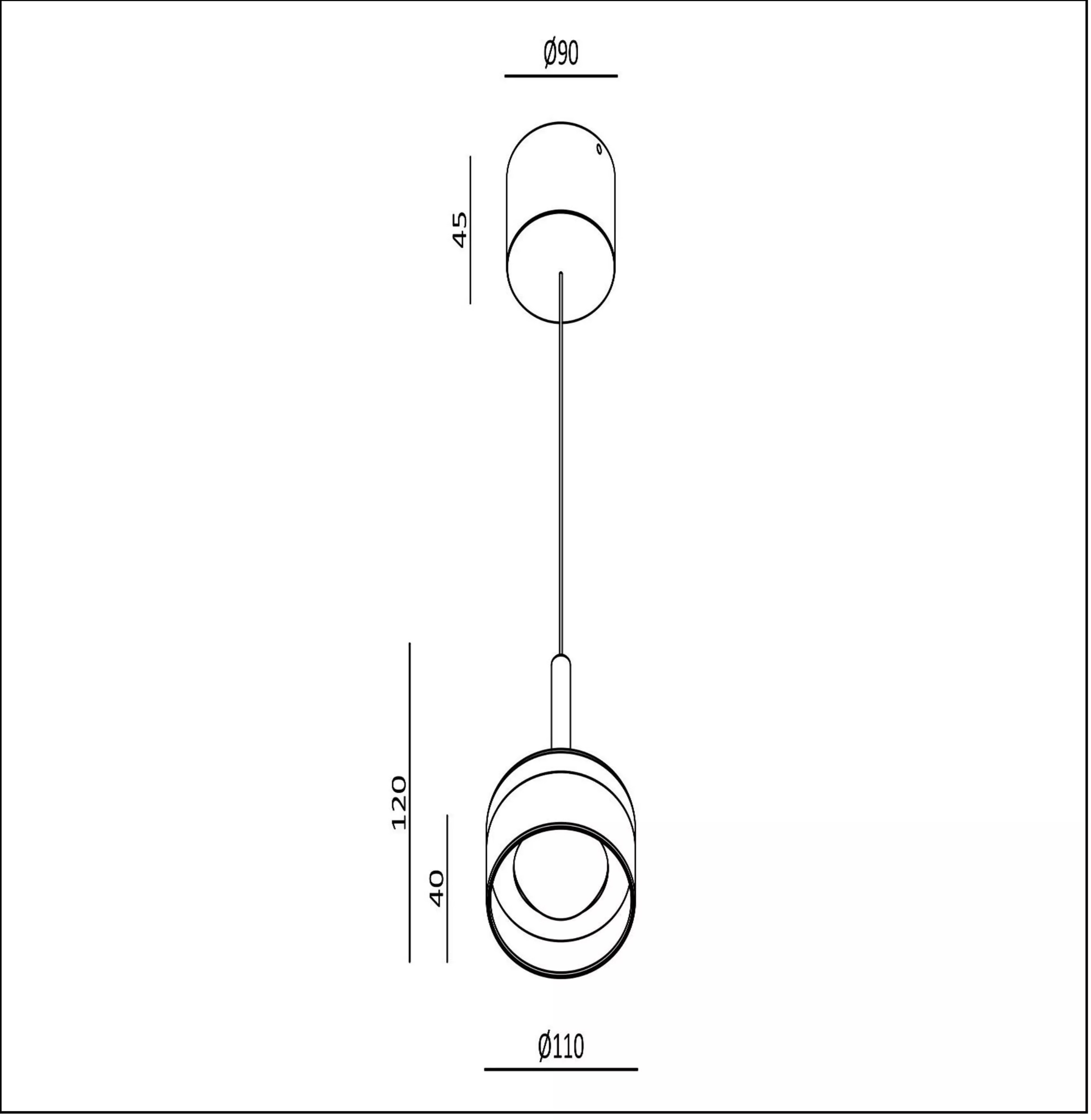 LENZ - Suspension Intérieur/Extérieur - Ø 11 cm - LED - 1x8W 2700K - IP54 - Rouille | Essential – Image 3