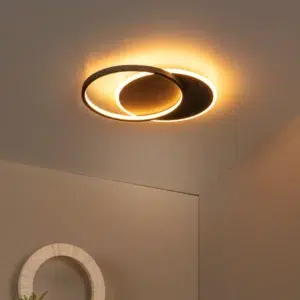 AXELLE - Plafonnier - Ø 29,5 cm - LED 3 StepDim - 1x24W 2700K - Noir