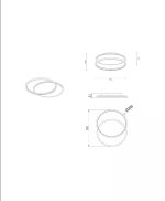 AXELLE - Plafonnier - Ø 29,5 cm - LED 3 StepDim - 1x24W 2700K - Noir – Image 2