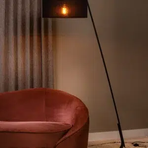 KELSO - Lampadaire - 1xE27 - Noir