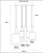 JOANET Tube - Suspension - Ø 65 cm - 4xE27 - Laiton – Image 2