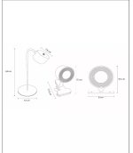 JOLAN - Lampe de bureau Rechargeable/Lampe à pince/Applique murale - Batterie/Piles - LED Dim to warm - 1x3,5W 2700K/5700K - Taupe – Image 2